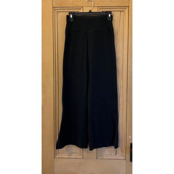 Pact Organic Womens Wide Leg Split Hem Pull On Knit Pants Size XS Black AN EXC - Picture 3 of 11